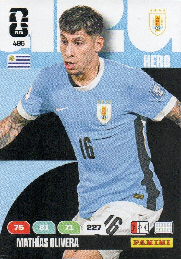 #496: Mathías Olivera (Uruguay) - Panini FIFA World Cup 2026 Adrenalyn XL