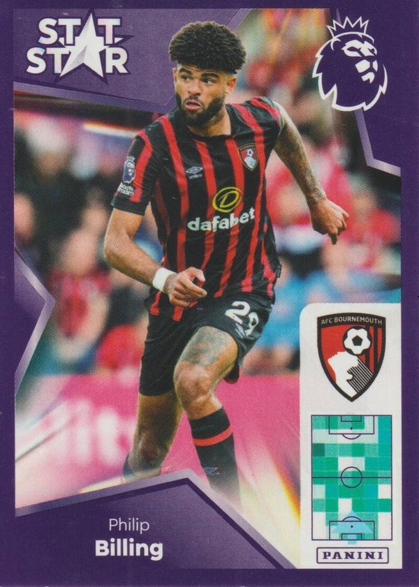 #51: Philip Billing (FC Bournemouth) Statstar - Panini Premier League 2024