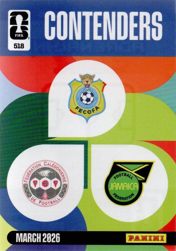 #518: Contenders; Nieuw-Caledonië vs. Jamaica / Congo - Panini FIFA World Cup 2026 Adrenalyn XL