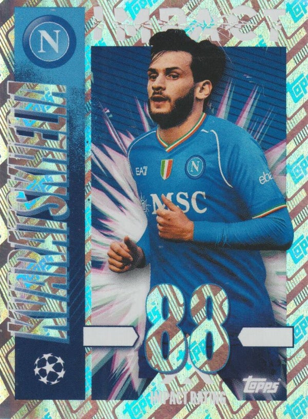 #521: Kvaratskhelia (Napoli) - Topps UEFA Champions League, season 2023/2024