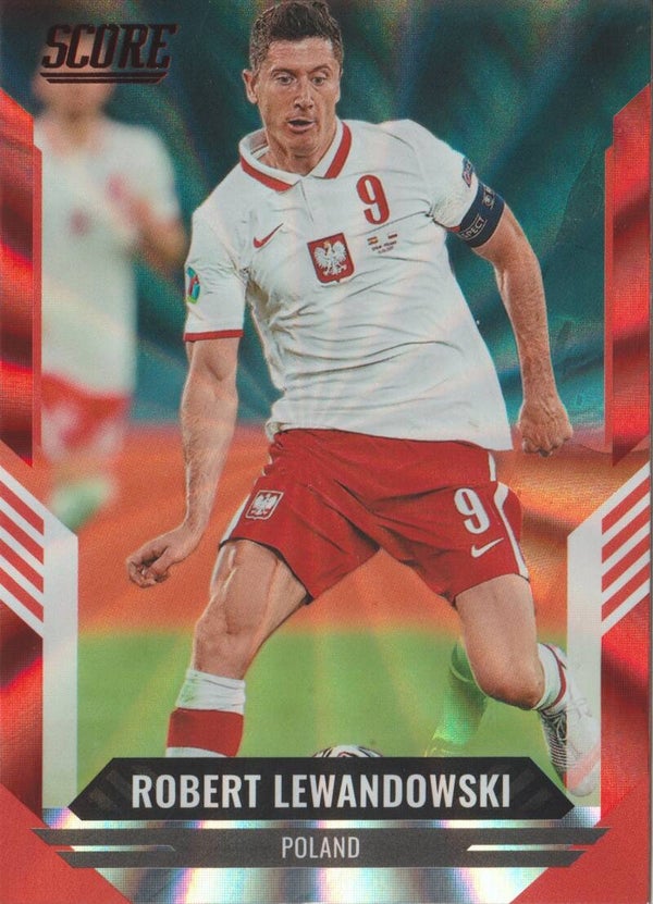 #52: Robert Lewandowski (Polen) Panini Score Soccer 2021/2022 RED