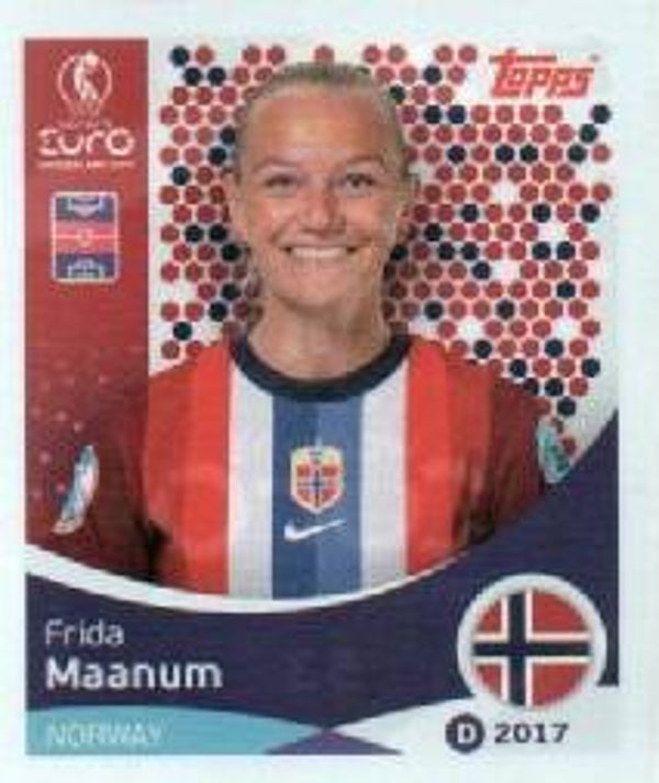 #53: Frida Maanum (Norway) - Topps UEFA Women's Euro Switzerland 2025