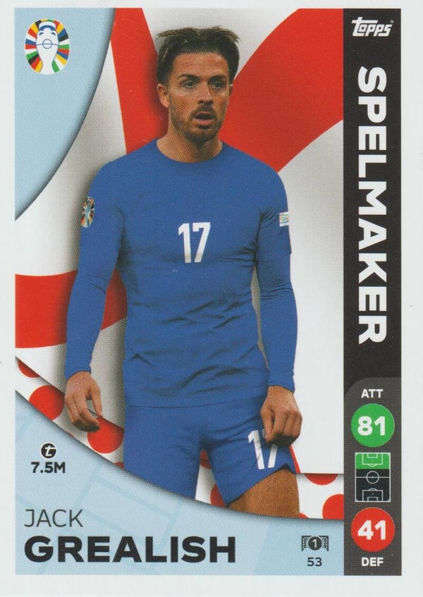 #53: JACK GREALISH (ENGELAND) - TOPPS/LIDL MATCH ATTAX ALL STARS - UEFA EURO 2024 GERMANY