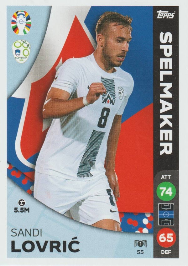 #55: SANDI LOVRIC (SLOVENIË) - TOPPS/LIDL MATCH ATTAX ALL STARS - UEFA EURO 2024 GERMANY