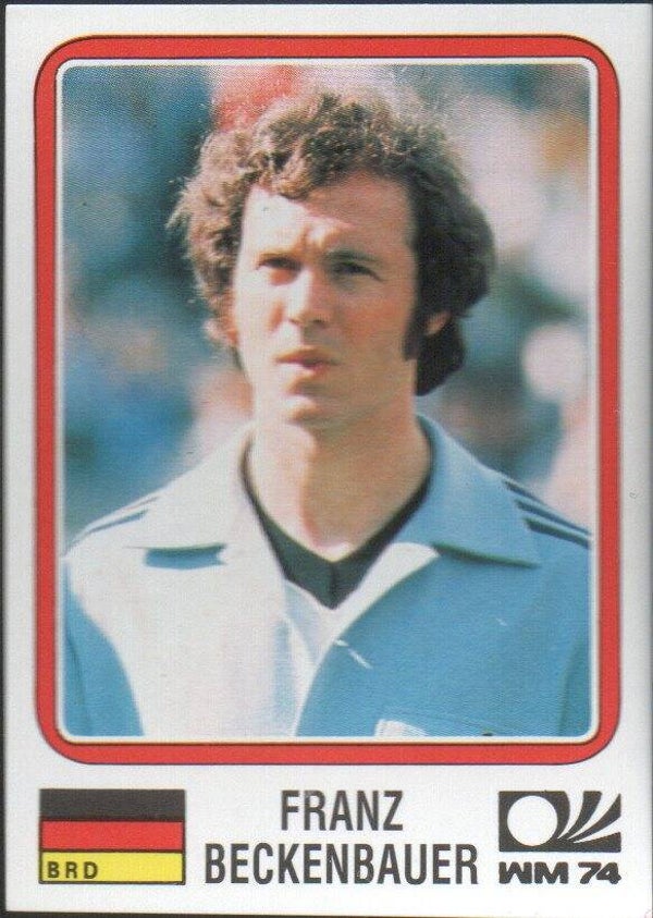 #63: Franz Beckenbauer (Germany) - Panini Sonric's World Cup Story