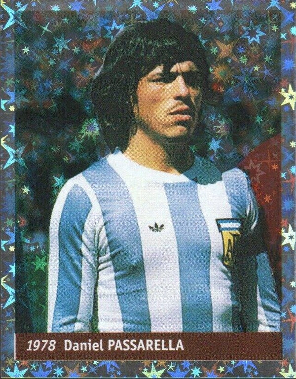#7: Daniel Passarella (Argentinië 1978) - DS Sticker Collections World Cup France 98