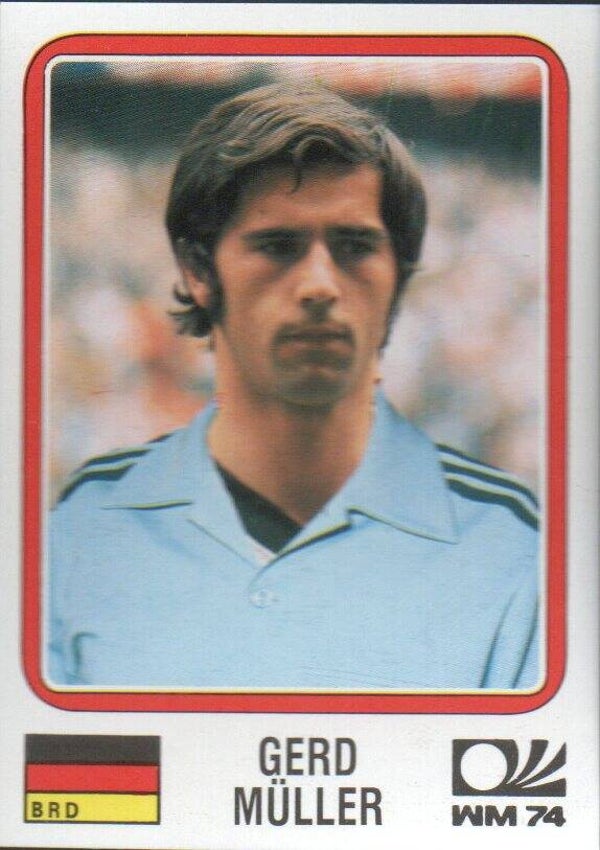 #73: Gerd Müller (Germany) - Panini Sonric's World Cup Story