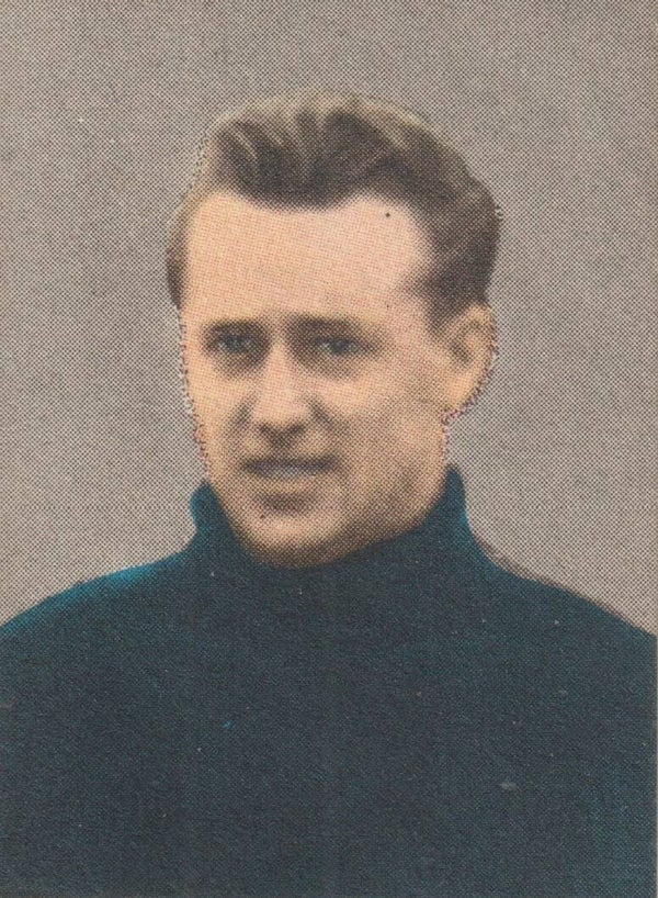 #75: H. vd Bijl (Feijenoord, Rotterdam) - Maple Leaf (1952) Voetbal Album: 100 Vooraanstaande Spelers