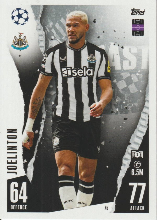 #75: JOELINTON (NEWCASTLE UNITED F.C.) TOPPS MATCH ATTAX UEFA CHAMPIONS LEAGUE, EUROPA LEAGUE & EUROPA CONFERENCE LEAGUE 2023-2024