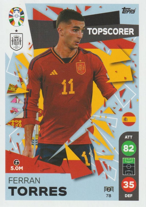 #78: FERRAN TORRES (SPANJE) - TOPPS/LIDL MATCH ATTAX ALL STARS - UEFA EURO 2024 GERMANY