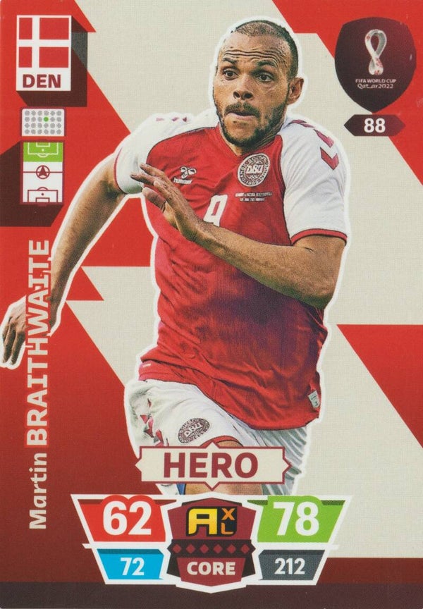 #88: Martin Braithwaite (Denmark) - PANINI ADRENALYN XL - FIFA WORLD CUP QATAR 2022