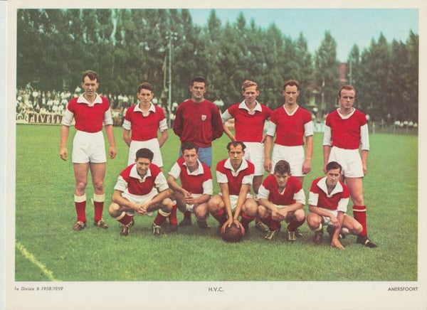 ESSO A4 Elftalplaat Eerste Divisie B 1958/1959: H.V.C. (Amersfoort)