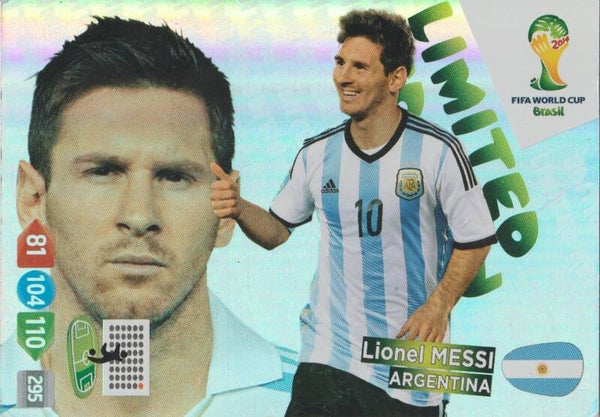 Panini Adrenalyn XL, World Cup 2014 Brasil. #LE-LM: Limited edition: Lionel Messi (Argentinië)