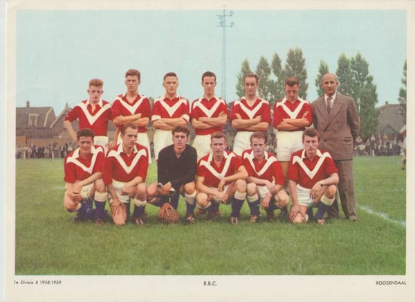 ESSO A4 Elftalplaat Eerste Divisie B 1958/1959: R.B.C. (Roosendaal)