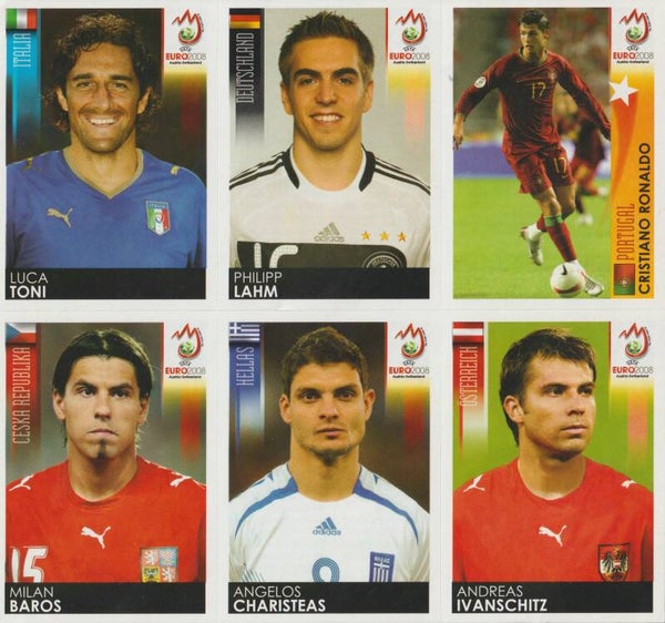 PANINI EURO 2008 Austria-Switzerland Stickervel (6x)