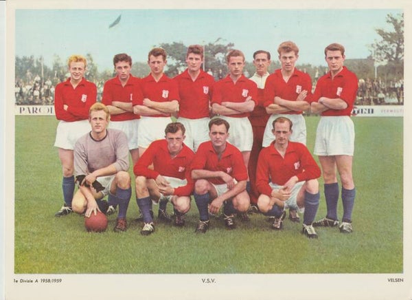#14a: V.S.V. (Velsen) - ESSO A4 Elftalplaat Eerste Divisie A 1958/1959