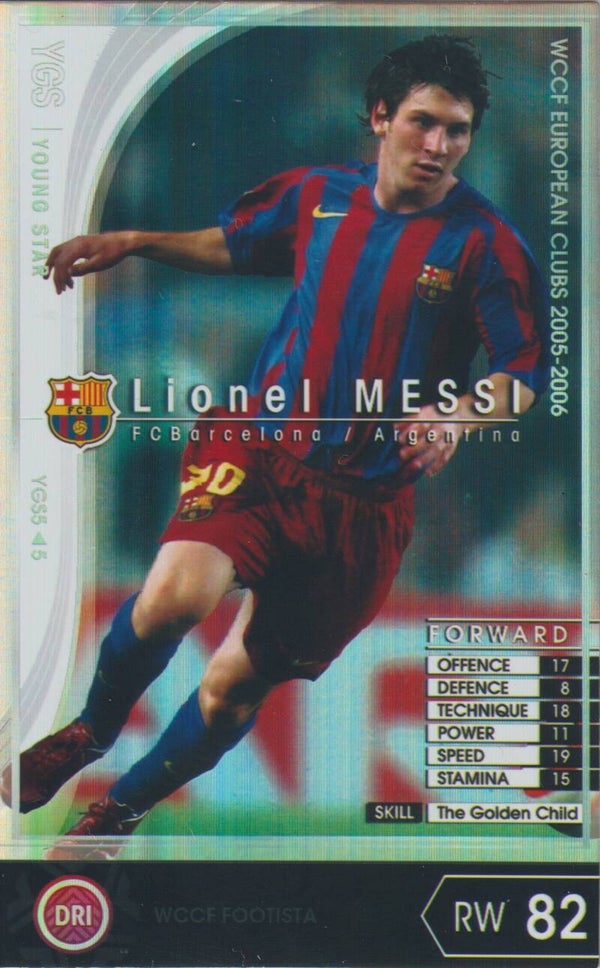 PANINI WCCF FOOTISTA ~ EUROPEAN CLUBS 2005-2006: LIONEL MESSI (ROOKIE)