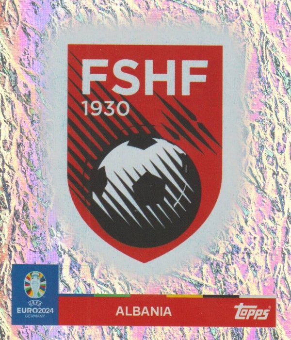 #ALB-1: EMBLEM ALBANIA FOIL - TOPPS UEFA EURO 2024 GERMANY