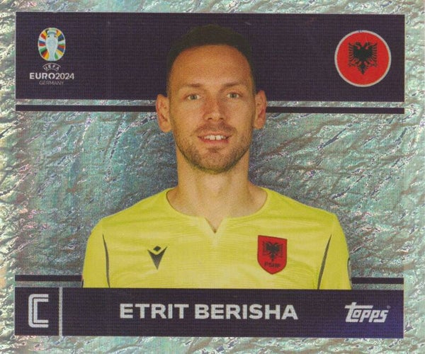 #ALB-2: ETRI BERISHA (ALBANIA) FOIL - TOPPS UEFA EURO 2024 GERMANY