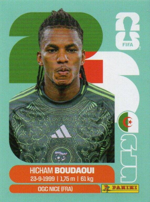 #ALG 10: Hicham Boudaoui (Algeria) - Panini FIFA World Cup 2026 Canada, USA, Mexico. Standaard Editie