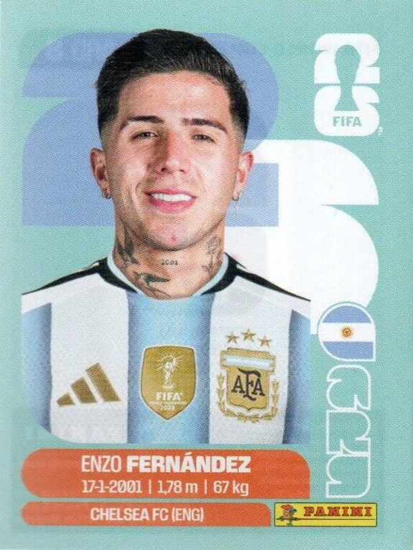 #ARG 8: Enzo Fernández (Argentina) - Panini FIFA World Cup 2026 Canada, USA, Mexico. Standaard Editie
