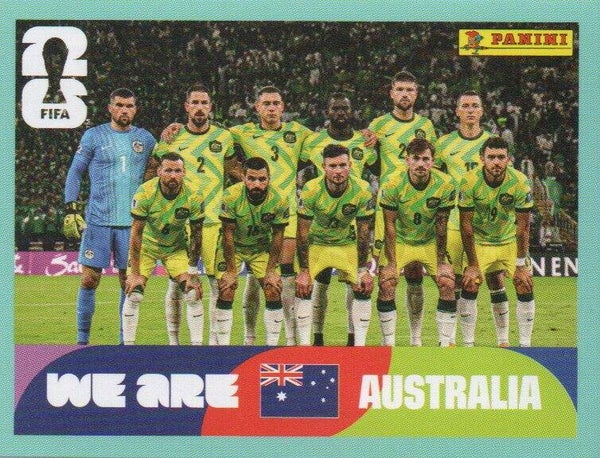 #AUS 13: Teamfoto (Australia) - Panini FIFA World Cup 2026 Canada, USA, Mexico. Standaard Editie