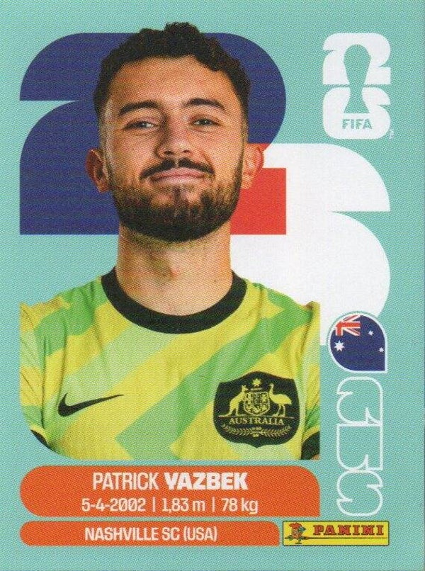#AUS 16: Patrick Yazbek (Australia) - Panini FIFA World Cup 2026 Canada, USA, Mexico. Standaard Editie