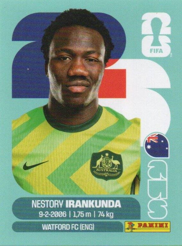#AUS 19: Nestory Irankunda (Australia) - Panini FIFA World Cup 2026 Canada, USA, Mexico. Standaard Editie