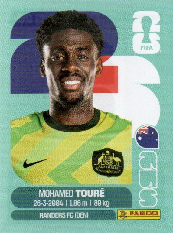 #AUS 20: Mohamed Touré (Australia) - Panini FIFA World Cup 2026 Canada, USA, Mexico. Standaard Editie