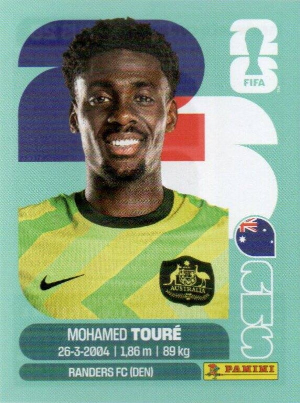 #AUS 20: Mohamed Touré (Australia) - Panini FIFA World Cup 2026 Canada, USA, Mexico. Standaard Editie