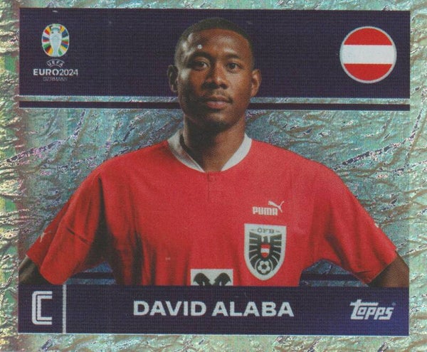 #AUT-2: DAVID ALABA (AUSTRIA) FOIL - TOPPS UEFA EURO 2024 GERMANY