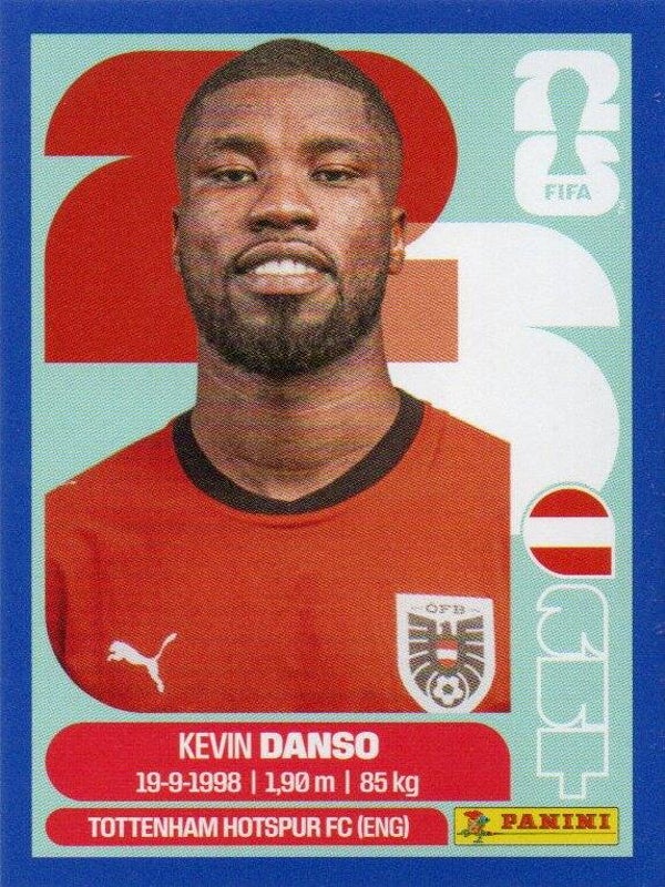 #AUT 5: Kevin Danso (Austria) - Panini FIFA World Cup 2026 Canada, USA, Mexico. Blue Border Parallel