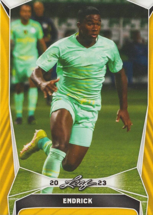 #B-3: Endrick (Palmeirs) Gold/Yellow - Leaf Trading Cards 2023