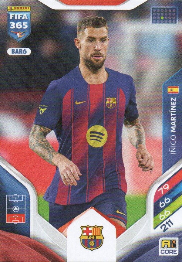 #BAR6: Iñigo Martínez (FC Barcelona) - Panini FIFA 365 Adrenalyn XL - World Top Clubs 2026