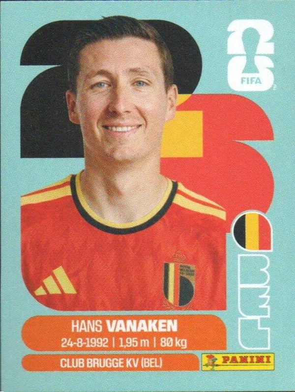 #BEL 14: Hans Vanaken (Belgium) - Panini FIFA World Cup 2026 Canada, USA, Mexico. Standaard Editie