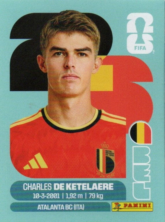 #BEL 17: Charles de Ketelaere (België) - Panini FIFA World Cup 2026 Canada, USA, Mexico. Standaard Editie