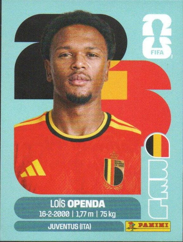 #BEL 19: Loïs Openda (Belgium) - Panini FIFA World Cup 2026 Canada, USA, Mexico. Standaard Editie