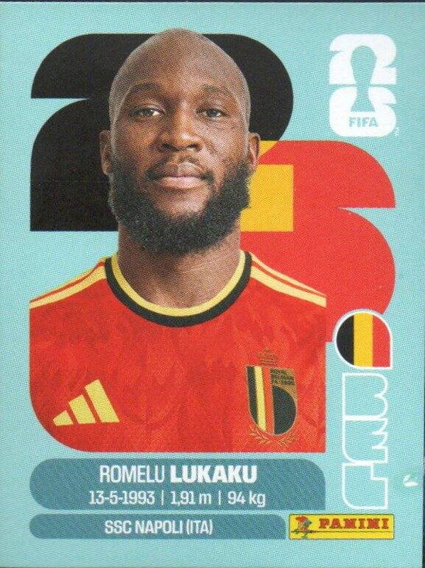 #BEL 20: Romelu Lukaku (Belgium) - Panini FIFA World Cup 2026 Canada, USA, Mexico. Standaard Editie