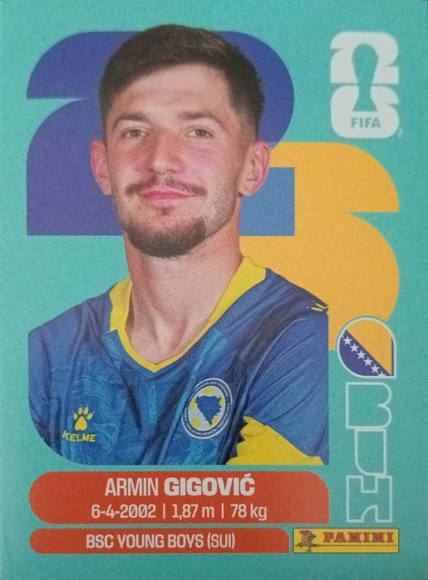 #BIH 10: Armin Gigovic (Bosnia & Herzegovina) - Panini FIFA World Cup 2026 Canada, USA, Mexico. Standaard Editie