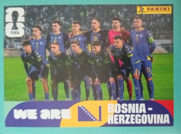 #BIH 13: Teamfoto (Bosnia & Herzegovina) - Panini FIFA World Cup 2026 Canada, USA, Mexico. Standaard Editie