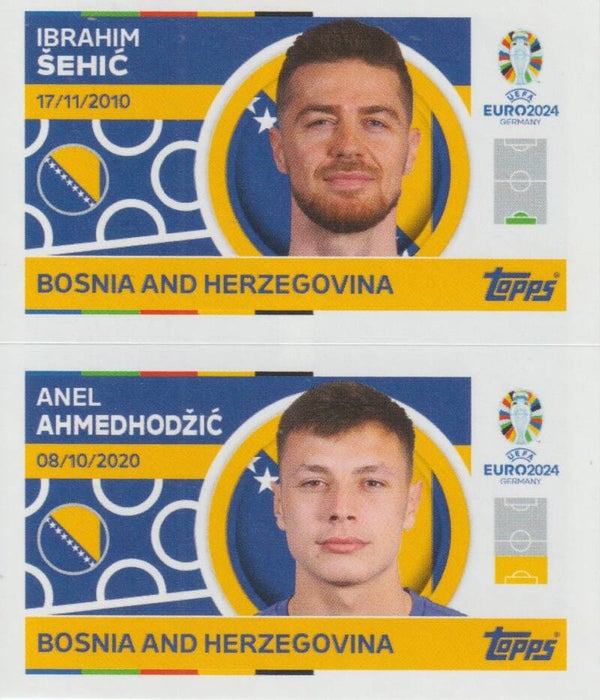 #BIH-2 / BIH-3: IBRAHIM SEHIC / ANEL AHMEDHODZIC (BOSNIA AND HERZEGOVINA) - TOPPS UEFA EURO 2024 GERMANY