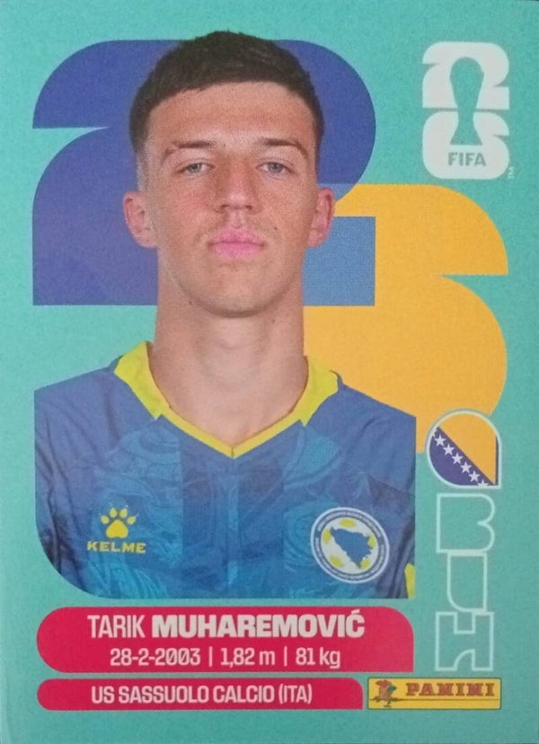 #BIH 5: Tarik Muharemovic (Bosnia & Herzegovina) - Panini FIFA World Cup 2026 Canada, USA, Mexico. Standaard Editie