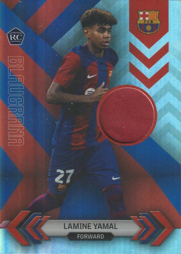 #BR-LY: Lamine Yamal (FC Barcelona) - Topps 2023/2024 FC Barcelona Team Set Blaugrana Relic Card