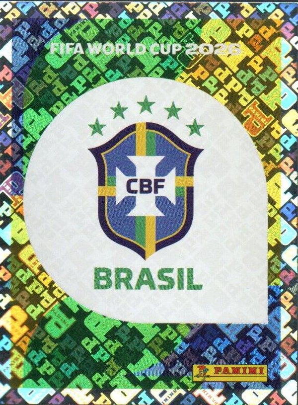 #BRA 1: Team Badge (Brazil) - Panini FIFA World Cup 2026 Canada, USA, Mexico. Standaard Editie