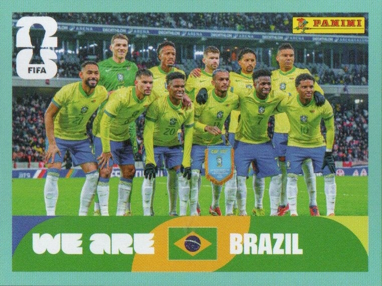 #BRA 13: Teamfoto (Brazil) - Panini FIFA World Cup 2026 Canada, USA, Mexico. Standaard Editie