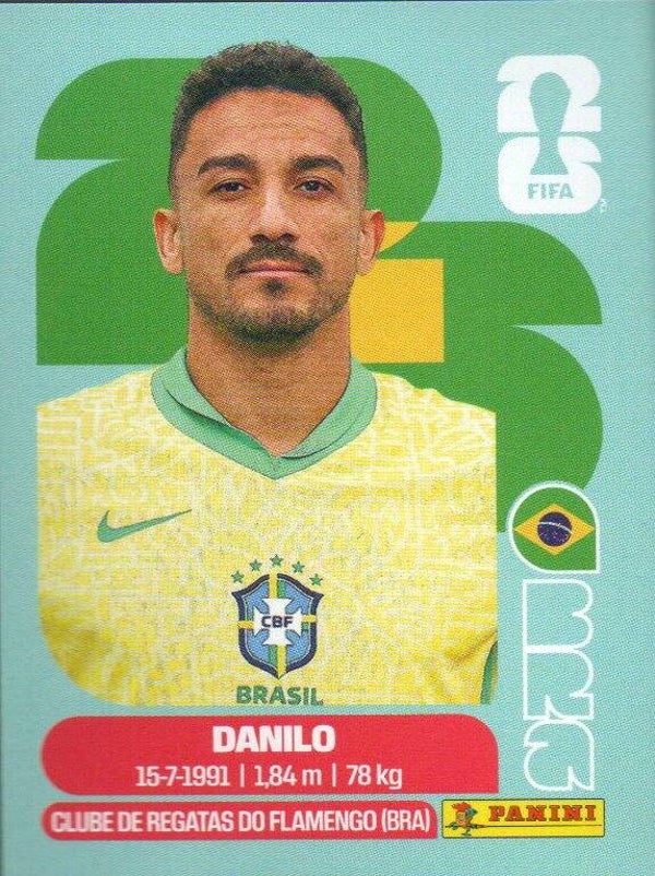 #BRA 7: Danilo (Brazil) - Panini FIFA World Cup 2026 Canada, USA, Mexico. Standaard Editie
