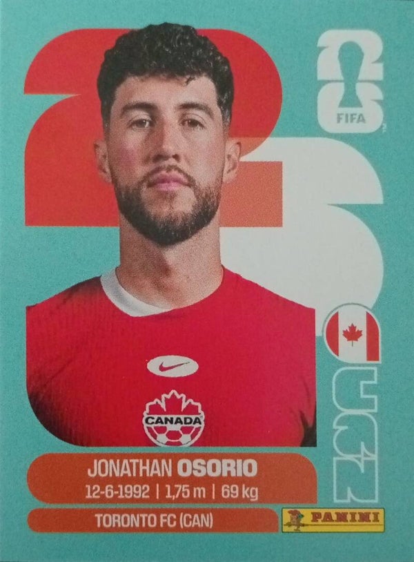 #CAN 12: Jonathan Osorio (Canada) - Panini FIFA World Cup 2026 Canada, USA, Mexico. Standaard Editie