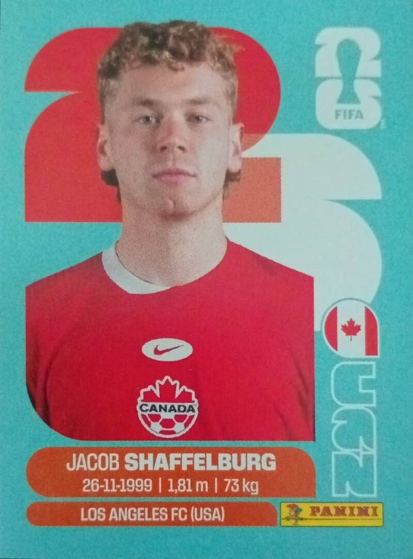 #CAN 14: Jacob Shaffelburg (Canada) - Panini FIFA World Cup 2026 Canada, USA, Mexico. Standaard Editie