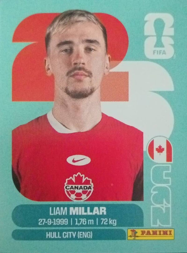 #CAN 18: Liam Millar (Canada) - Panini FIFA World Cup 2026 Canada, USA, Mexico. Standaard Editie