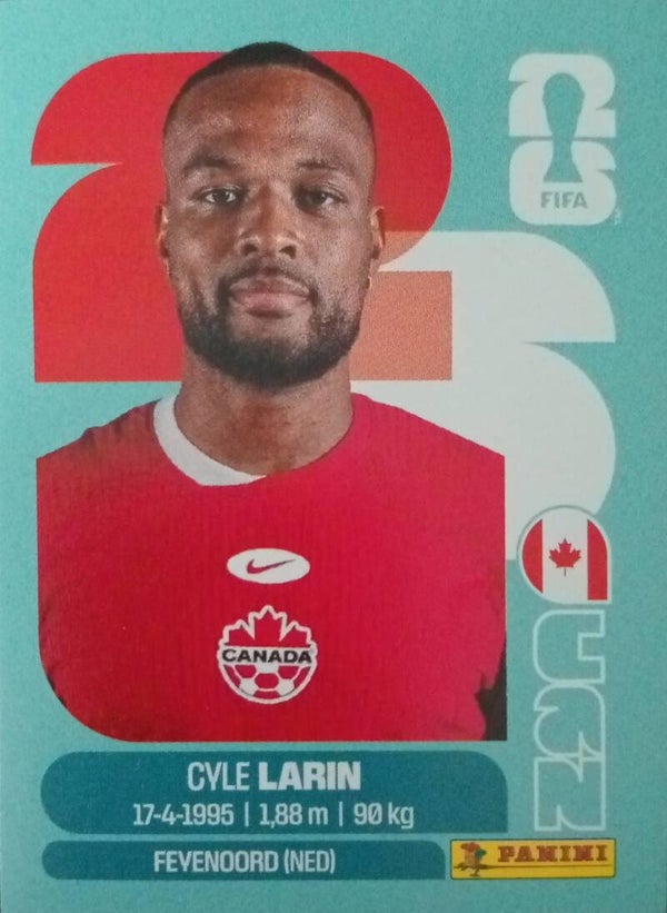 #CAN 19: Cyle Larin (Canada) - Panini FIFA World Cup 2026 Canada, USA, Mexico. Standaard Editie